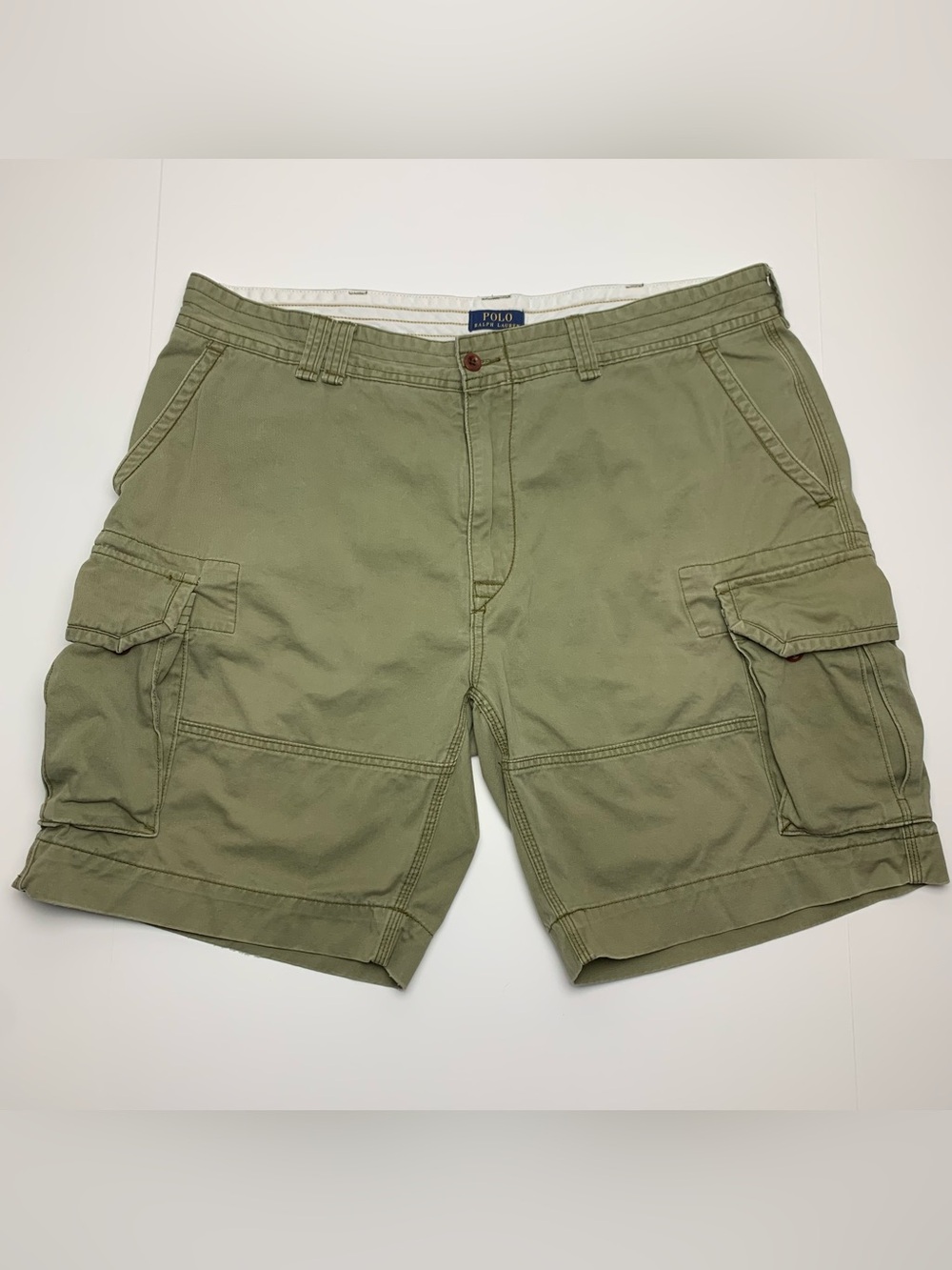 Polo Ralph Lauren Cargo Shorts Olive Green Relaxed PRL Utility Mens Size 42